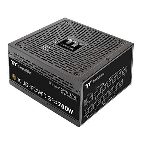 Thermaltake Toughpower GF3 750W, True 300W 12VHPWR Connectors on PSU & NVIDIA RTX 40 series, ATX 3.0/PCI-E 5.0 Ready, 80+ Gold, SLI/Crossfire Ready Power Supply, PS-TPD-0750FNFAGU-4, 10 Year Warranty