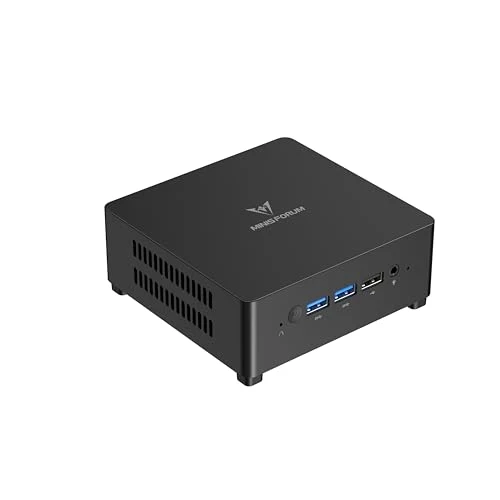 MINISFORUM UN100D Mini PC,Alder Lake-N100,8GB LPDDR5 RAM 256GB PCIe SSD, Desktop PC 4K Triple Display, 4xUSB Ports,Gigabit Ethernet,Business PC for Home-Server/Network Firewall