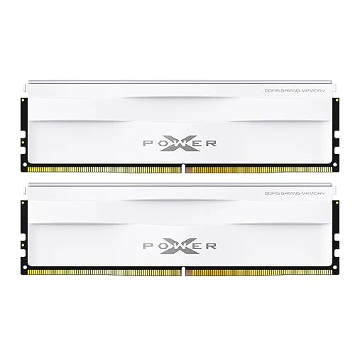 Silicon Power DDR5 64GB (2x32GB) Zenith 6000MT/s (PC5-48000) 288-pin CL30 1.35V UDIMM Desktop Memory Module RAM SP064GXLWU60AFDG White