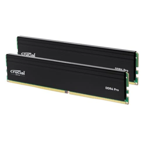 Crucial Pro RAM 64GB Kit DDR4 3200MT/s (or 3000MT/s or 2666MT/s) Desktop Memory CP2K32G4DFRA32A 32GB (Pack of 2)