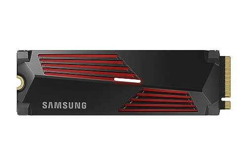 SAMSUNG 990 PRO w/Heatsink SSD 4TB, PCIe Gen4 M.2 2280 Internal Solid State Hard Drive, Seq. Read Speeds Up to 7,450MB/s for High End Computing, Workstations, Compatible w/PlayStation 5, MZ-V9P4T0CW