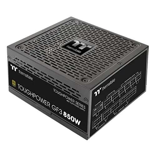 Thermaltake Toughpower GF3 850W, True 450W 12VHPWR Connectors on PSU & NVIDIA RTX 40 series, ATX 3.0/PCI-E 5.0 Ready, 80+ Gold, SLI/Crossfire Ready Power Supply, PS-TPD-0850FNFAGU-4, 10 Year Warranty