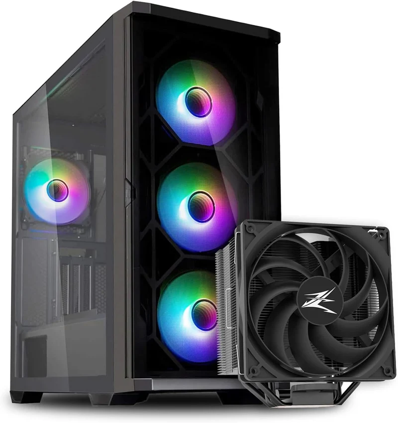Zalman Z10 Duo Premium E-ATX PC Case + CNPS-10X 180W TDP High Performance CPU Cooler