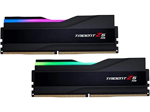 G.SKILL Trident Z5 RGB Series (Intel XMP 3.0) DDR5 RAM 64GB (2x32GB) 6000MT/s CL36-36-36-96 1.35V Desktop Computer Memory UDIMM - Matte Black (F5-6000J3636F32GX2-TZ5RK)