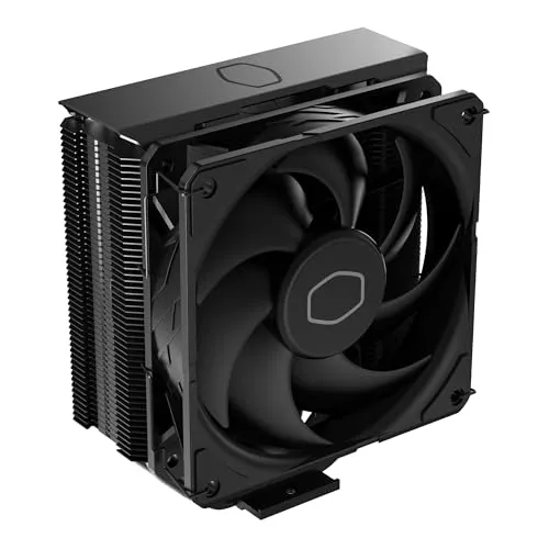 Cooler Master Hyper 212 Black CPU Air Cooler, SickleFlow 120 Edge PWM Fan, Aluminum Top Cover, 4 Copper Heat Pipes, 152mm Tall, AMD Ryzen AM5|AM4, Intel LGA 1851|1700|1200 Brackets