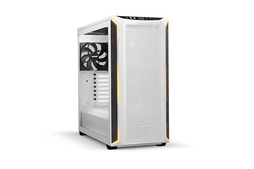 be quiet! Shadow Base 800 DX -ARGB - Mid-Tower PC Gaming Case - 420mm radiators or E-ATX motherboards Support -White - BGW62