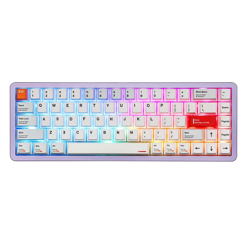 Epomaker Everglide AE68 Magnetic ANSI US White/Purple