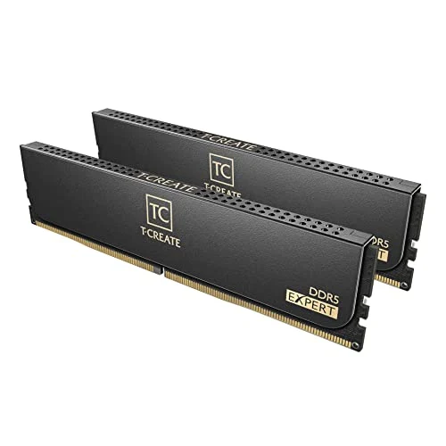 TEAMGROUP T-CREATE EXPERT Overclocking 10L DDR5 32GB Kit (2 x 16GB) 6000MHz (PC5-48000) CL30 Intel XMP 3.0 & AMD EXPO Compatible Desktop Memory Module Ram Black - CTCED532G6000HC30DC01