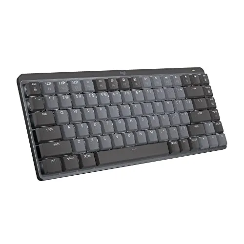 Logitech MX Mechanical Mini Wireless Illuminated Keyboard, Tactile Quiet Switches, Backlit, Bluetooth, USB-C, macOS, Windows, Linux, iOS, Android, Metal - With Free Adobe Creative Cloud Subscription