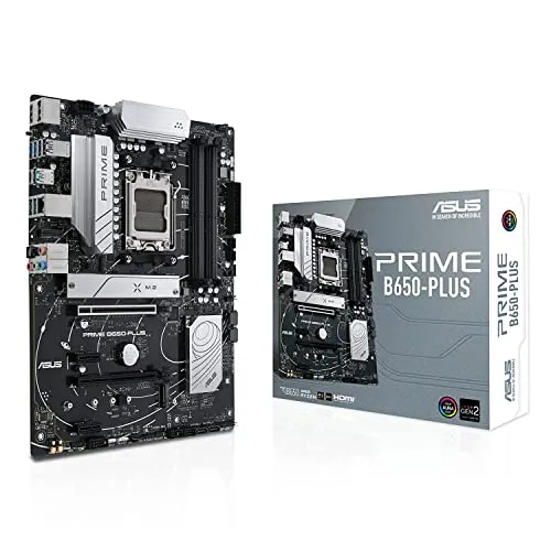 ASUS Prime B650-PLUS AMD B650(Ryzen 7000) ATX motherboard(DDR5,PCIe 5.0 M.2,2.5Gb Ethernet,DisplayPort,HDMI®, USB 3.2 Gen 2 Type-C®, front USB 3.2 Gen 1 Type-C®, BIOS FlashBack™, USB4® support)