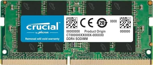 Crucial RAM 32GB DDR4 3200MHz CL22 (or 2933MHz or 2666MHz) Laptop Memory CT32G4SFD832A