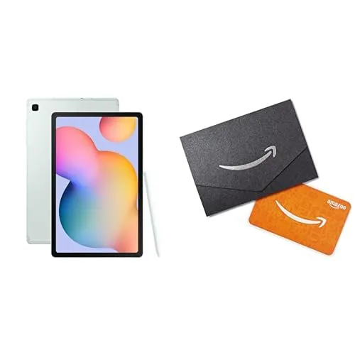 SAMSUNG Galaxy Tab S6 Lite (2024) + $100 Amazon Gift Card 10.4" 64GB WiFi Android Tablet w/S Pen Included, Gaming Ready, Long Battery Life, Slim Metal Design, DeX, AKG Dual Speakers, US Version, Mint