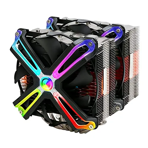Zalman CNPS20X Extreme Performance CPU Cooler w/ 4D Patented Corrugated Fin & Dual ARGB 140mm Fans, 6 Heat Pipes, 300W TDP, 350 Air Holes, Award Winning Cooler, 5 Year Warranty (Fits Intel & AMD)