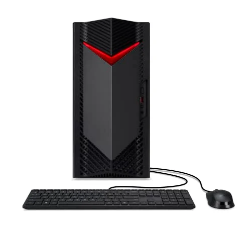 Acer Nitro 50 N50-656-UR15 Gaming Desktop | Intel Core i5-14400F 10-Core Processor | NVIDIA GeForce RTX 4060 | 16GB DDR5 5600MHz | 1TB PCIe Gen 4 SSD | Intel Wi-Fi 6E AX211 | Windows 11 Home