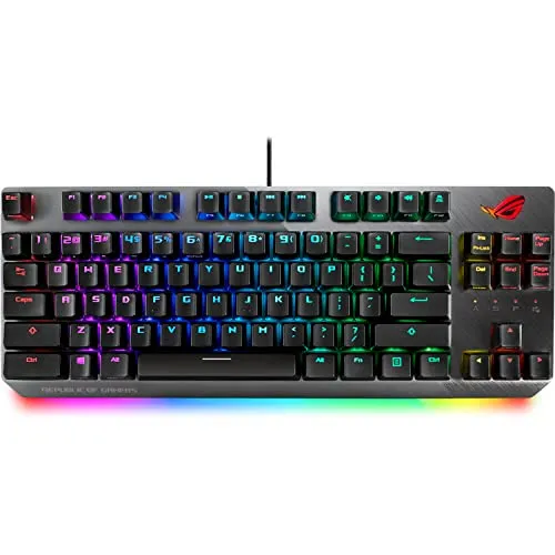 ASUS ROG Strix Scope NX TKL Moonlight White Wired Mechanical RGB Gaming Keyboard | ROG NX Brown Tactile Switches, Aluminum Frame, Aura Sync Lighting, Tenkeyless Design, Quick Toggle Media Keys