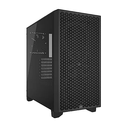 CORSAIR 3000D Airflow Mid-Tower PC Case – 2X SP120 Elite Fans – Four-Slot GPU Support – Fits up to 8X 120mm Fans – High-Airflow Design – Black