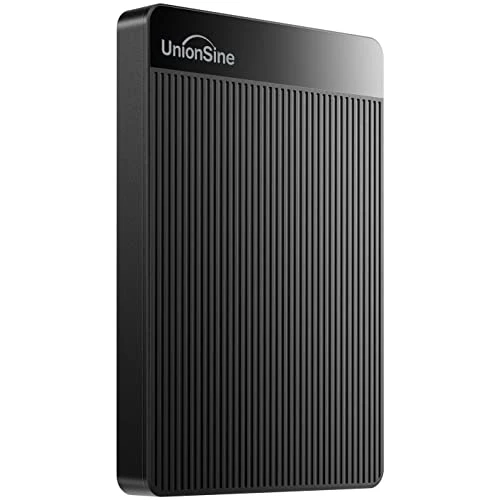 UnionSine External Hard Drive 500GB Ultra Slim Portable USB 3.0 HDD Storage Compatible for PC,Mac, Laptop, Xbox, Xbox one, PS4(Black) HD2510