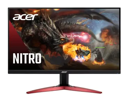 Acer Nitro 27" UHD 3840 x 2160 IPS PC Gaming Monitor | Adaptive-Sync Support (FreeSync Compatible) | 4ms (G to G) | HDR10 Support | 99% sRGB | 1 x Display Port 1.2 & 2 x HDMI 2.0 | KG272K Lbmiipx