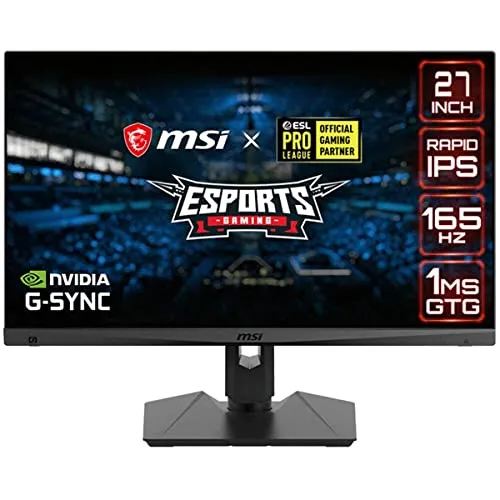 MSI Optix MAG274QRF-QD 27" QHD 2560 x 1440 IPS 165Hz 1ms Gaming Monitor, Qdot, Nvidia G-Sync Compatible