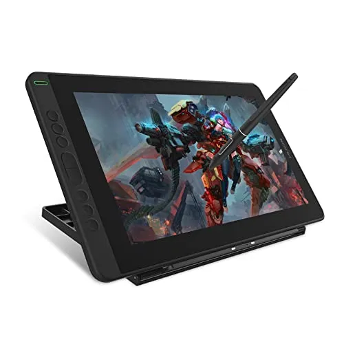 HUION Kamvas 13 Graphic Tablet with Screen, 13.3 Inch Green Drawing Monitor, Full-laminated Screen, 120% sRGB, PW517, Support Android Device, Ideal for Working From Home and Remote Learning