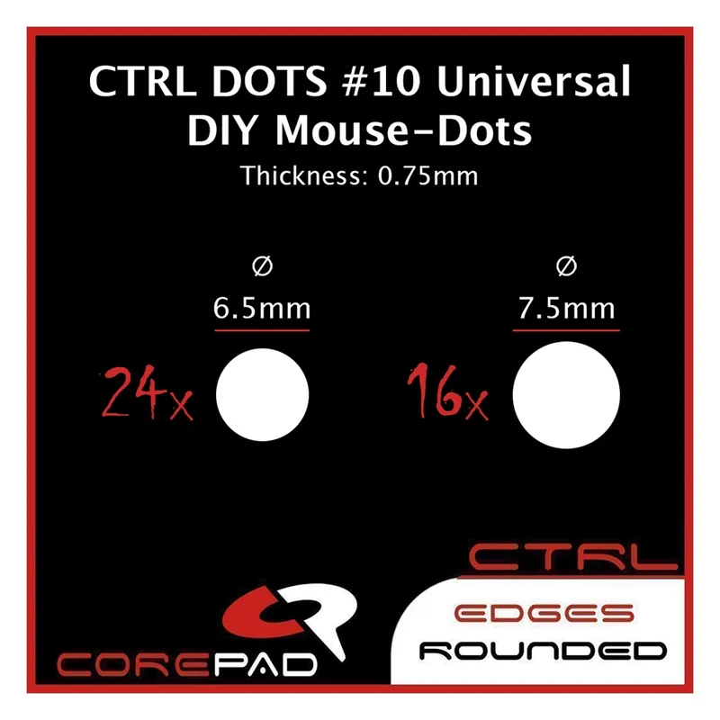 Corepad Skates Teflon CTRL #10 Dots Universal 0,75 mm