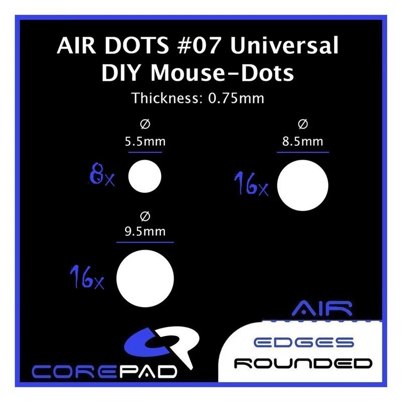 Corepad Skates Teflon AIR #07 Dots Universal 0,75 mm