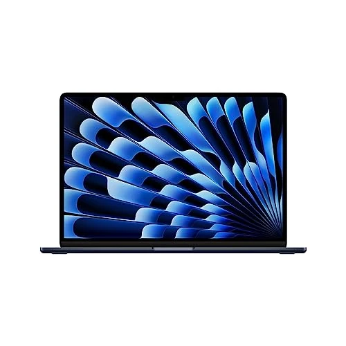 Apple 2023 MacBook Air laptop with M2 chip: 15.3-inch Liquid Retina display, 8GB RAM, 256GB SSD storage, backlit keyboard, 1080p FaceTime HD camera, Touch ID. Works with iPhone/iPad; Midnight