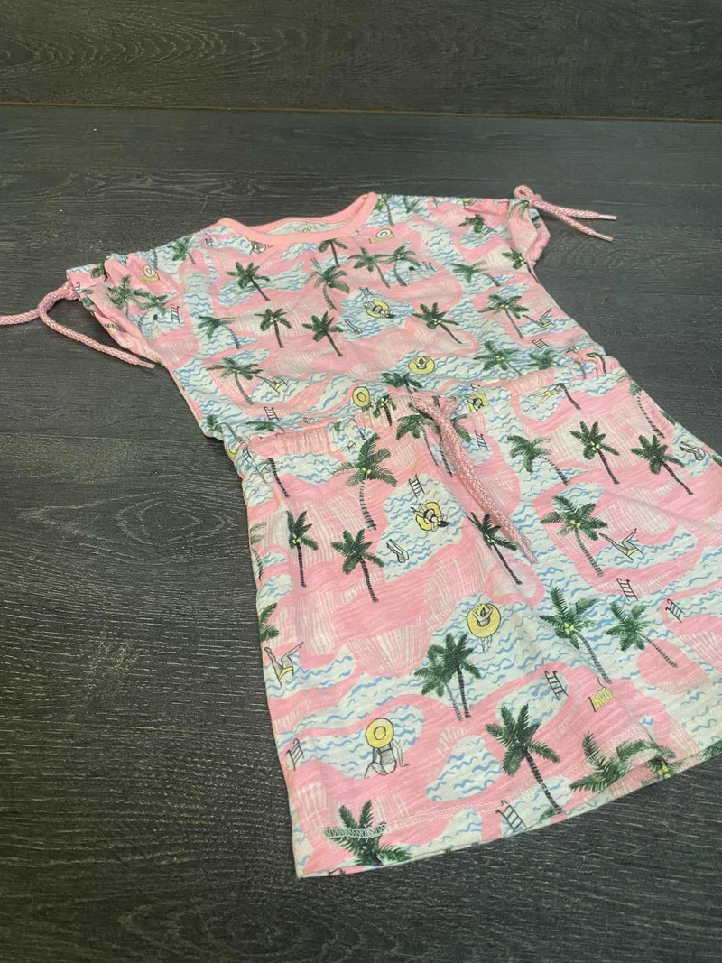FRIPERIE - TUNIQUE - NOPPIES - 2-3 ans - ( subtil defaut dans le cordon de taille )