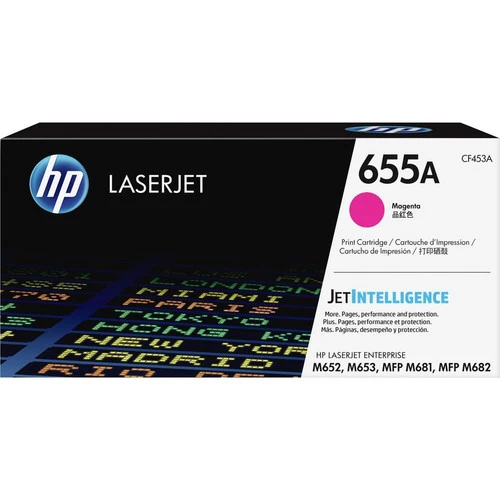 Cartouche de toner laser d'origine HP 655A (CF453A) - Magenta - 1 unité CF453A
