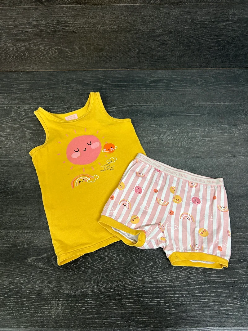 Fanie 17 juin - Friperie - 5 ans - pyjama été - Souris Mini -