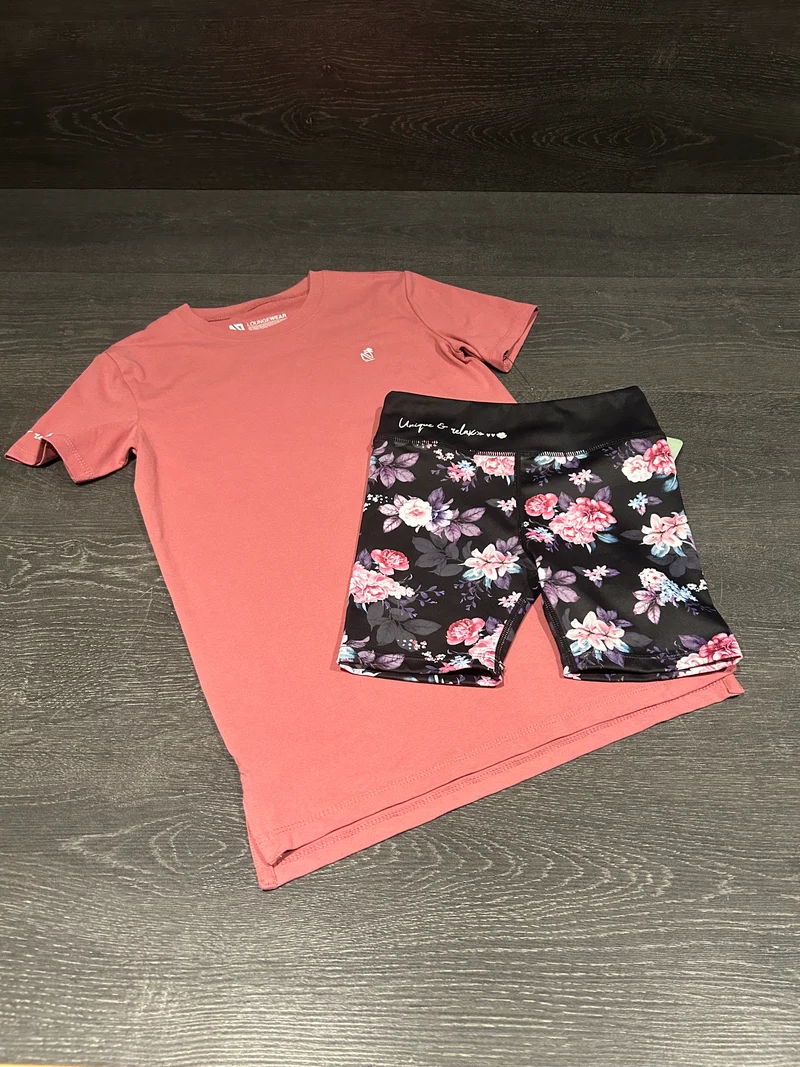 Reservé sch -Tunique neuve et legging comme neuf - Nano - 5 ans - rose et noir