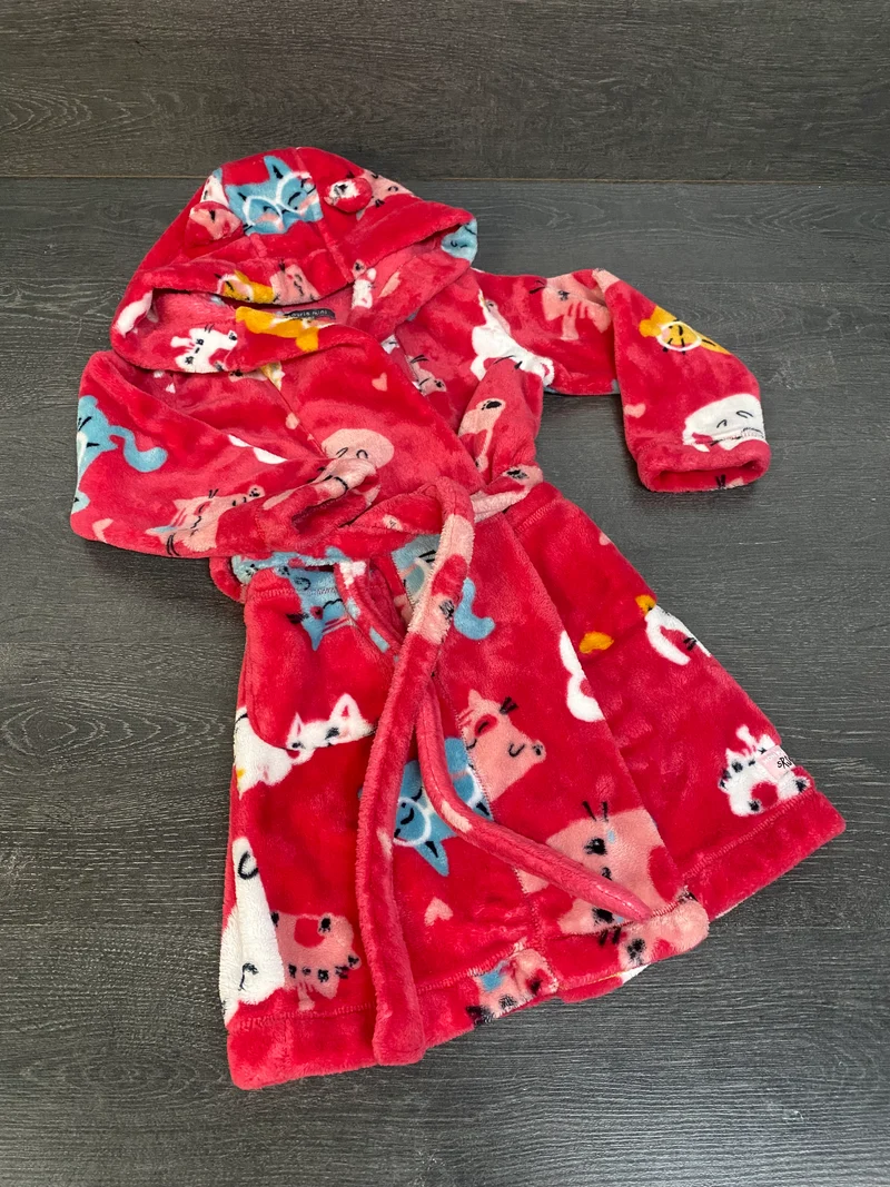 Reservé jass bel - Friperie - robe de chambre douce - 4-5 ans - souris mini