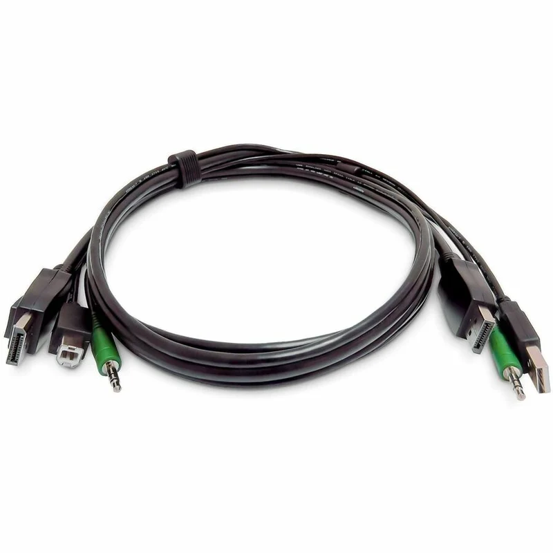 Câble KVM double DisplayPort StarTech.com de 3 m (10 pi), USB 2.0, audio 3.5 mm, câble combiné universellement compatible pour commutateurs KVM, TAA SK2DPMMKVM10-TAA