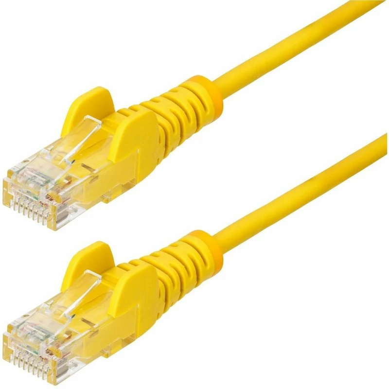 Câble Ethernet StarTech CAT6 fin jaune de 90 cm (4 pi), connecteur RJ45 fin et anti-accrochage, UTP, LSZH, cuivre nu 28 AWG, cordon de brassage réseau fin N6PAT4YLS
