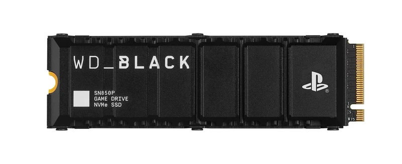 WD_BLACK SN850P 2TB PS5 SSD, Officially licensed for Playstation PS5 consoles, PS5 expansion card, Speeds up to 7300 MB/s, M.2 2280 PCIe NVMe, Exclusive Heatsink Design, Internal gaming SSD, Black