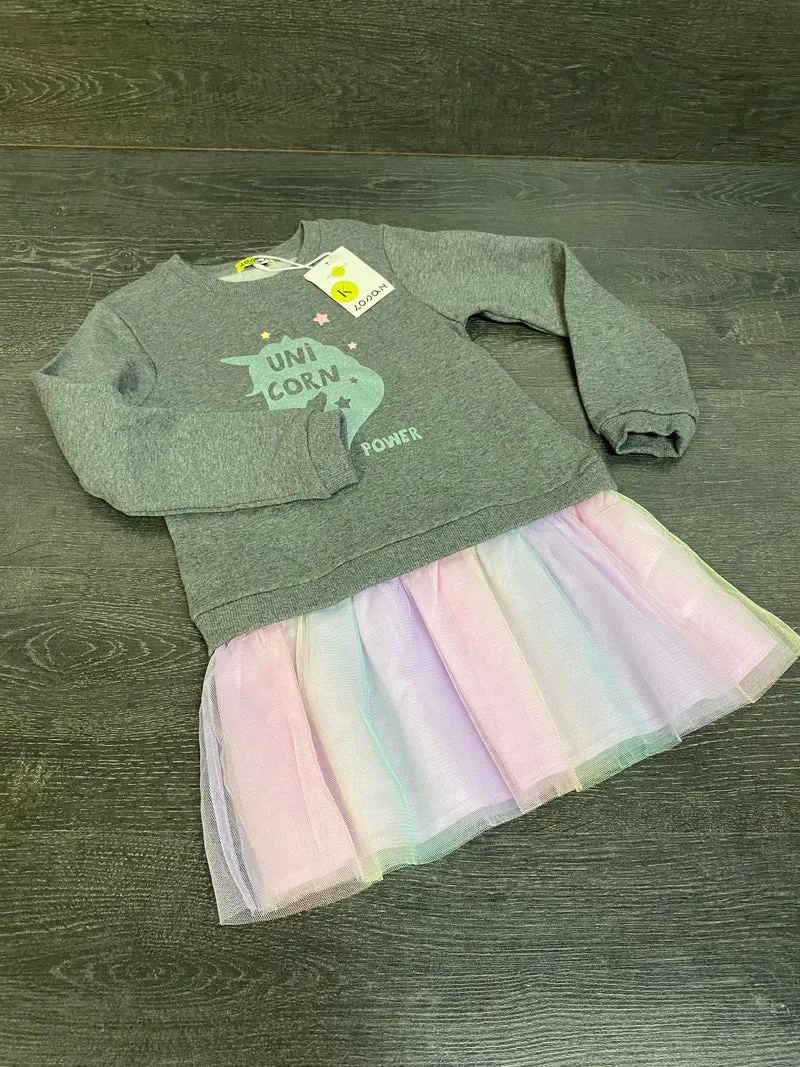Neuf - londan - robe - gris - 6 ans