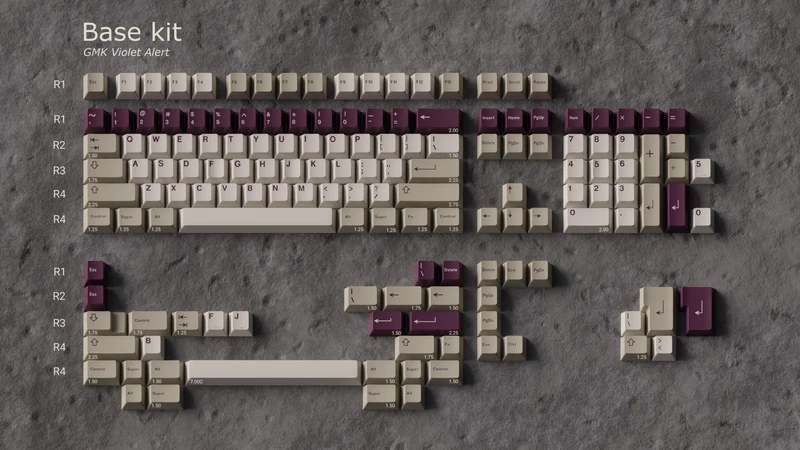 GMK CYL VIOLET ALERT KEYCAPS