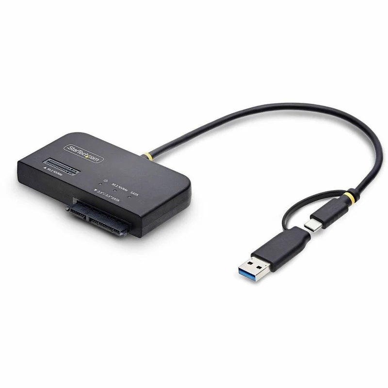 Adaptateur StarTech USB-C/USB-A vers M.2 NVMe et SATA 2.5/3.5 pouces, 10 Gbit/s, lecteur de disque dur SSD externe sans outil, connecteurs B+M/M, USB31CSAT3M2E