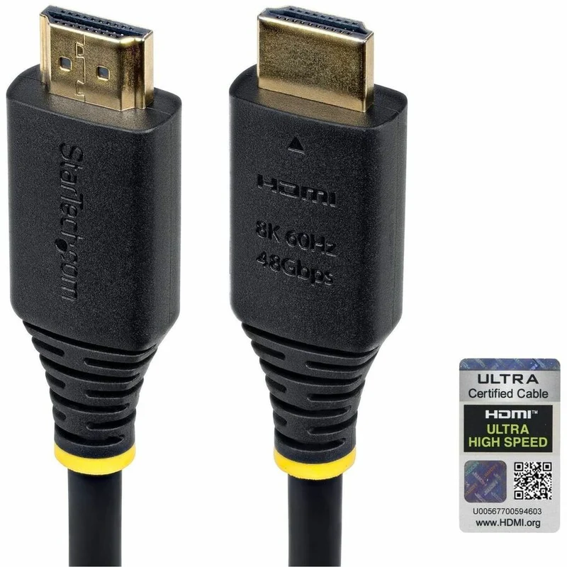 Câble HDMI ultra haute vitesse certifié StarTech.com de 3 m (10 pi), 8K 60 Hz/4K 120 Hz, HDMI 2.1 avec HDR10+/eARC, 48 Gbit/s, référence HDMI21-CBL-8K60-10F