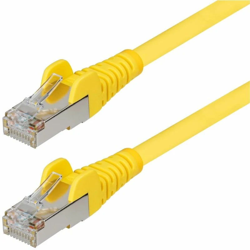 Câble Ethernet StarTech CAT6a jaune de 5 m, RJ45 anti-accrochage, 10 Gbit/s, PoE 100 W, S/FTP, LSZH, cuivre nu 27 AWG, 500 MHz, cordon réseau blindé NLYL-5F-CAT6A-PATCH