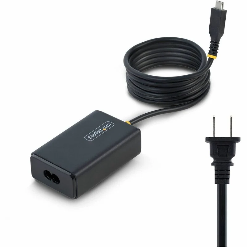 Chargeur pour ordinateur portable StarTech 65 W USB-C, câble USB-C intégré de 1.5 m (5 pi), adaptateur secteur pour Dell, XPS, HP ProBook, MacBook Pro 165LN-USB-C-CHARGER