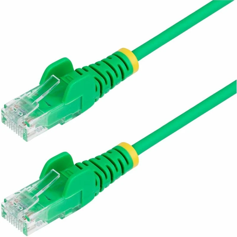 Câble Ethernet StarTech CAT6 fin vert 23 cm (9 po), connecteur RJ45 fin et anti-accrochage, UTP, LSZH, cuivre nu 28 AWG, cordon de brassage réseau fin N6PAT9INGNS