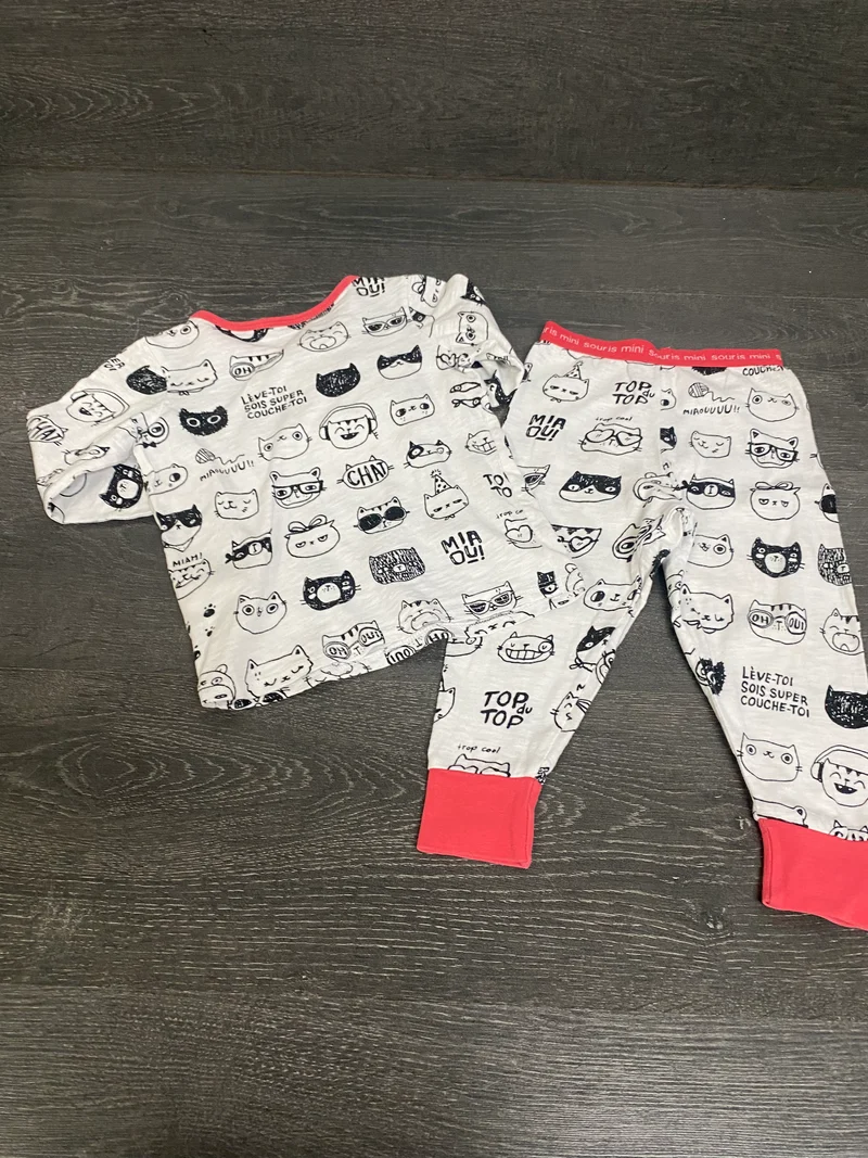Friperie - imparfait - 12-18 mois - souris mini - pyjama - voir la note