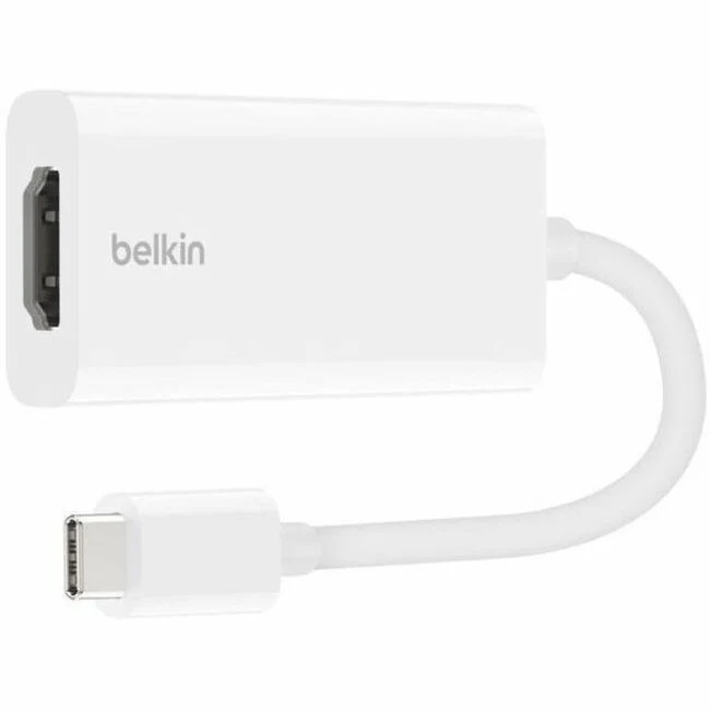 Adaptateur audio/vidéo Belkin USB-C (M) vers HDMI (F) - Compatible Dolby Vision - 4K à 60 Hz - Câble adaptateur - Blanc F2CU038DSWHTAPL