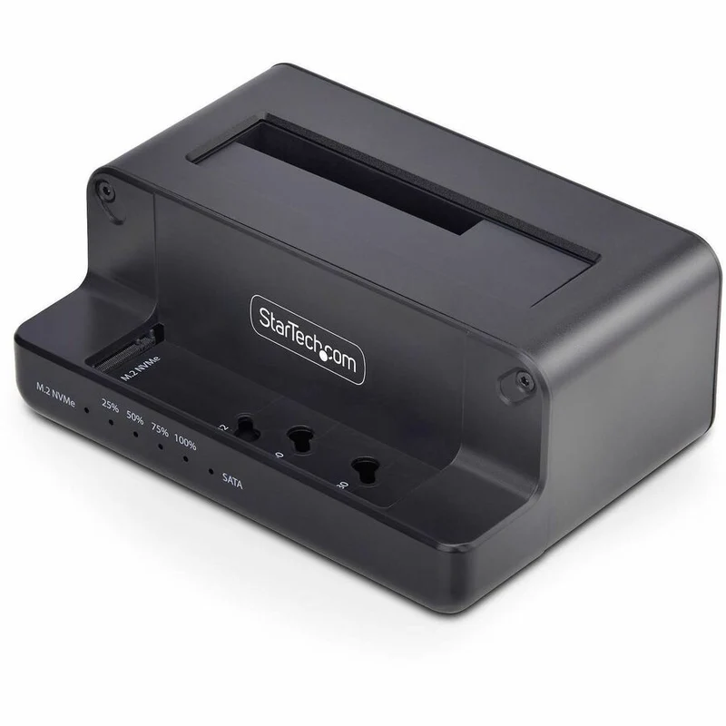 Duplicateur de disques M.2 NVMe vers SATA 2.5/3.5" StarTech.com, station d'accueil/cloneur autonome à double baie, conversion bidirectionnelle NVMe vers SATA/SATA vers NVMe, TAA N2-M2-SSD-DUPLICATOR