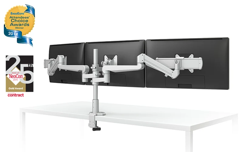 Fellowes Evolve Series Triple Fixed + Motion + Slider Monitor Arm