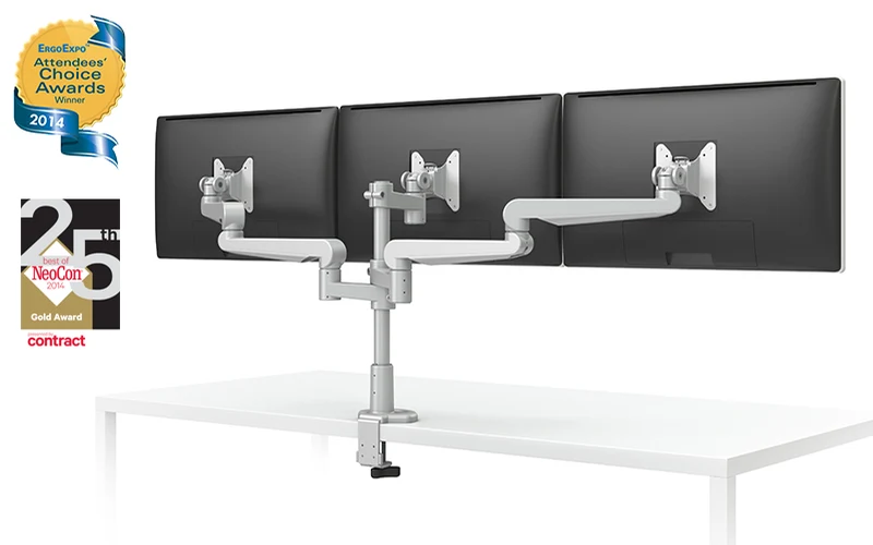 Fellowes Evolve Series Triple Fixed + Fixed Monitor Arm