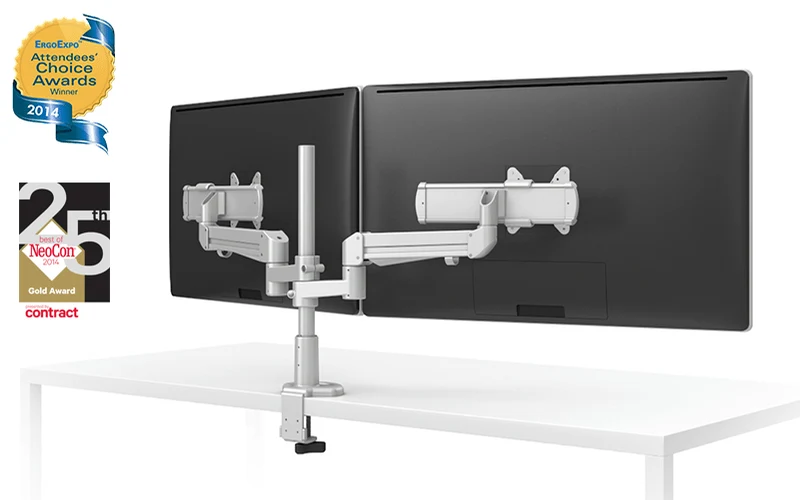 Fellowes Evolve Series Dual Motion + Slilder Monitor Arm