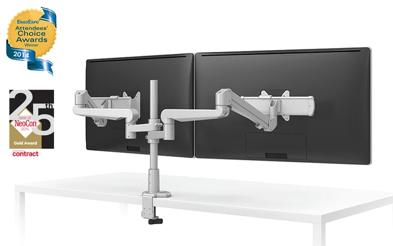 Fellowes Evolve Series Dual Fixed + Motion + Slider Monitor Arm