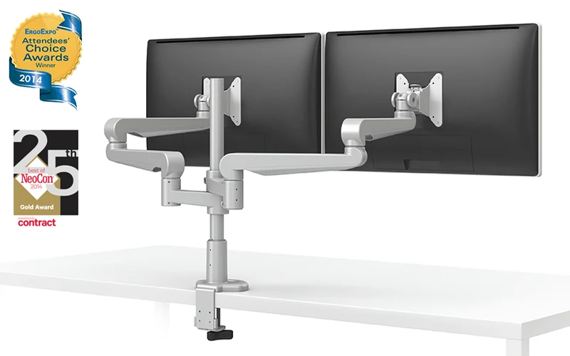 Fellowes Evolve Series Dual Fixed + Fixed Monitor Arm